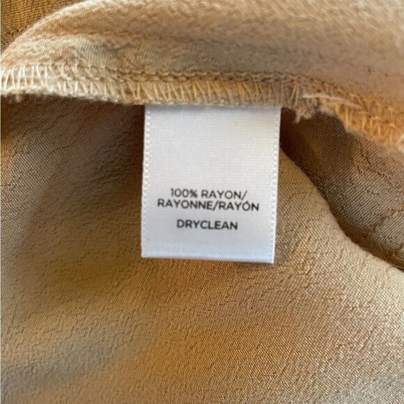 Ann Taylor Loft Midi Dress 10 Petite Casual Aztec Geometric Sleeveless Black Tan - Picture 10 of 11